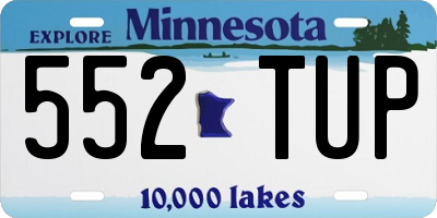 MN license plate 552TUP