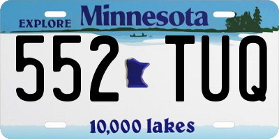 MN license plate 552TUQ