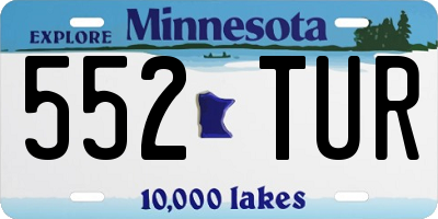 MN license plate 552TUR