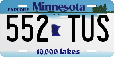 MN license plate 552TUS