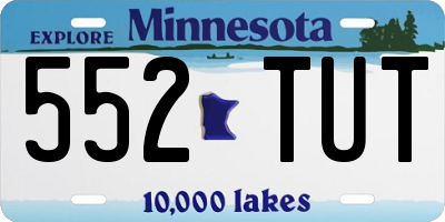 MN license plate 552TUT