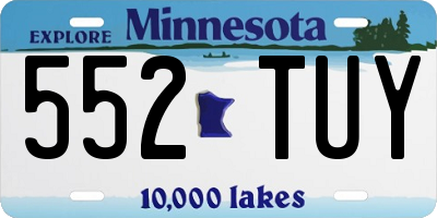 MN license plate 552TUY
