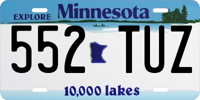 MN license plate 552TUZ