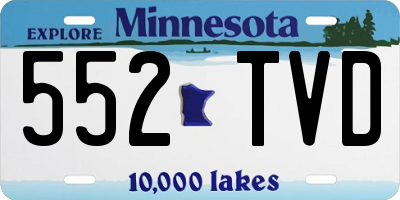 MN license plate 552TVD