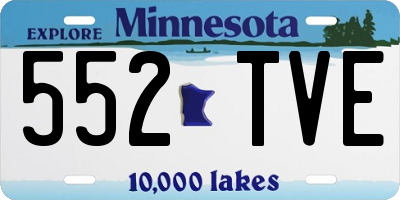 MN license plate 552TVE