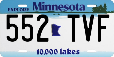 MN license plate 552TVF
