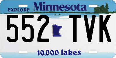 MN license plate 552TVK