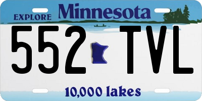MN license plate 552TVL