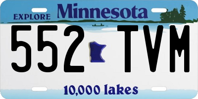 MN license plate 552TVM