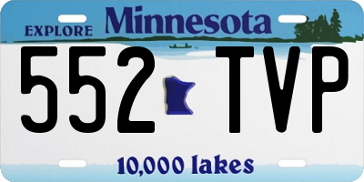 MN license plate 552TVP