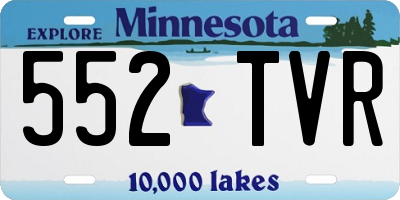 MN license plate 552TVR