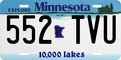 MN license plate 552TVU