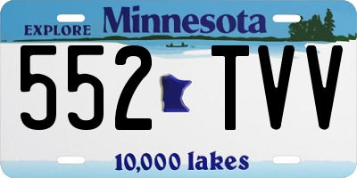 MN license plate 552TVV
