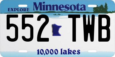 MN license plate 552TWB