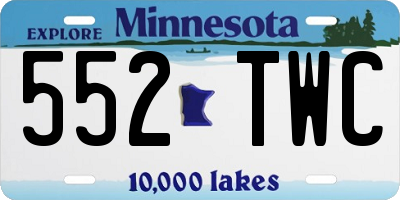 MN license plate 552TWC