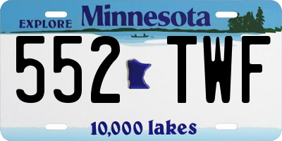 MN license plate 552TWF