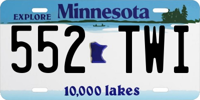 MN license plate 552TWI