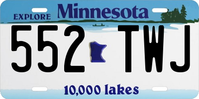 MN license plate 552TWJ