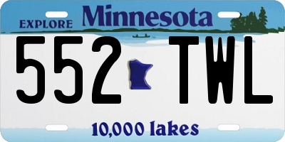 MN license plate 552TWL