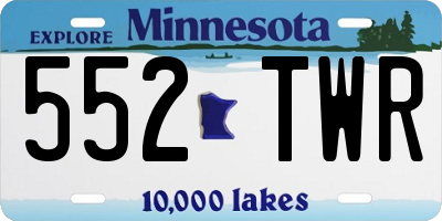MN license plate 552TWR