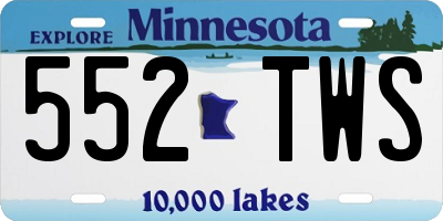 MN license plate 552TWS