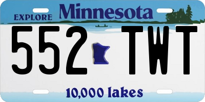 MN license plate 552TWT