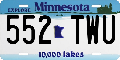 MN license plate 552TWU