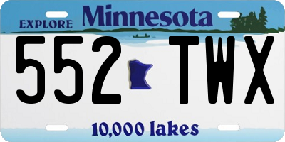 MN license plate 552TWX