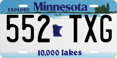 MN license plate 552TXG
