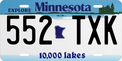 MN license plate 552TXK