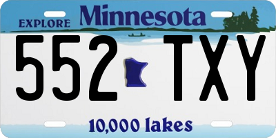 MN license plate 552TXY