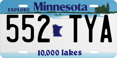 MN license plate 552TYA