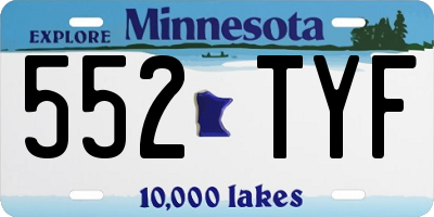 MN license plate 552TYF