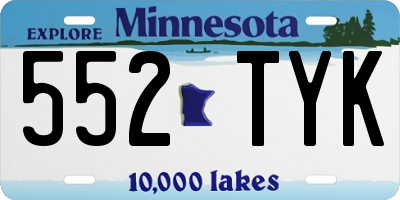 MN license plate 552TYK