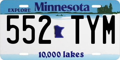 MN license plate 552TYM