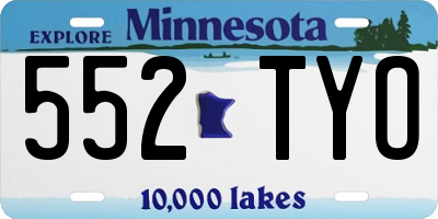 MN license plate 552TYO