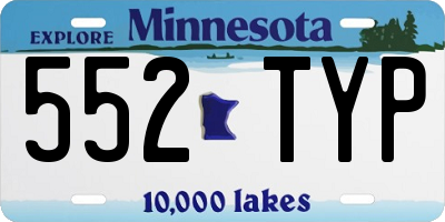MN license plate 552TYP