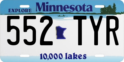 MN license plate 552TYR
