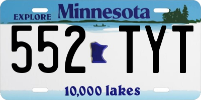 MN license plate 552TYT
