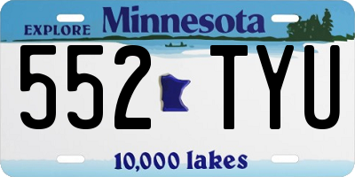 MN license plate 552TYU
