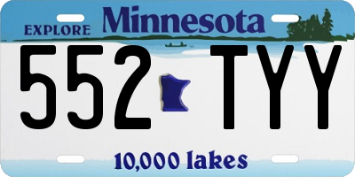 MN license plate 552TYY