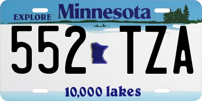 MN license plate 552TZA
