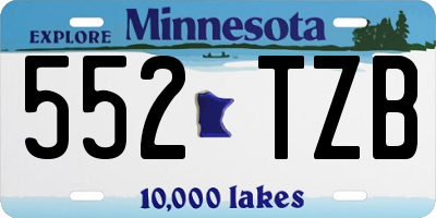 MN license plate 552TZB