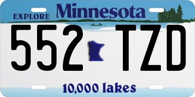 MN license plate 552TZD