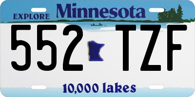 MN license plate 552TZF