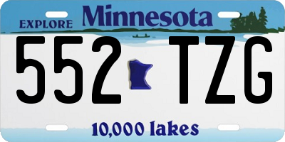 MN license plate 552TZG