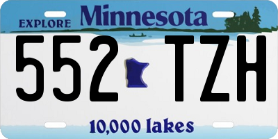 MN license plate 552TZH