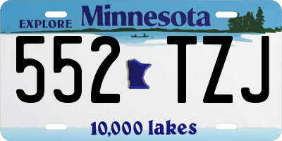 MN license plate 552TZJ