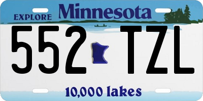 MN license plate 552TZL