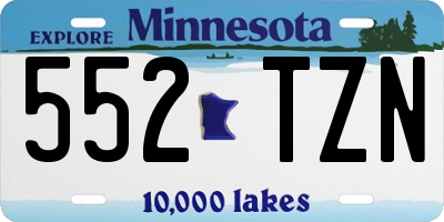MN license plate 552TZN